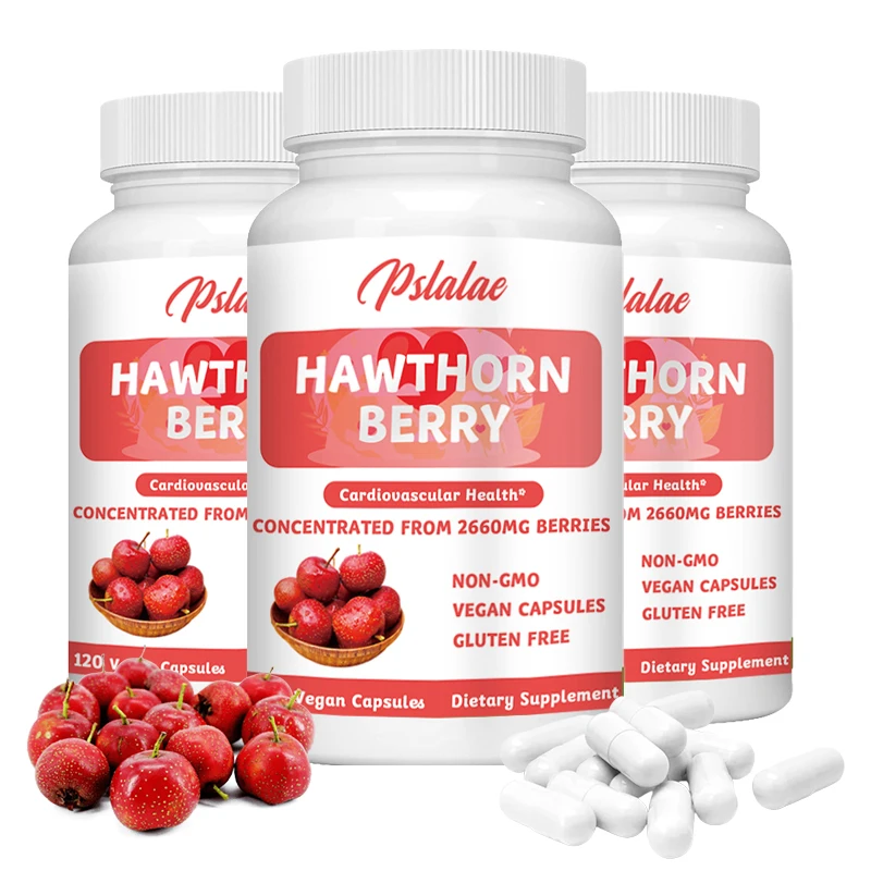 

Hawthorn Berry Capsules - Promotes Heart Health and Blood Circulation, Improves Digestion, and Helps Relieve Stress - Non GMO