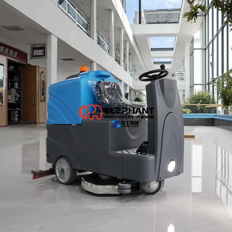 High Performance and Low Noise Industrial Ride on Floor Scrubber with Battery for Mall Use Cleaning Machine Floor Scrubber