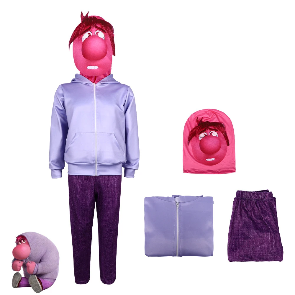 Anime Movie Inside Out Anxiety Cosplay Costume Anxiety Embarrassment Fear EnvyAdult Kids Halloween Stage PerformanceCostume