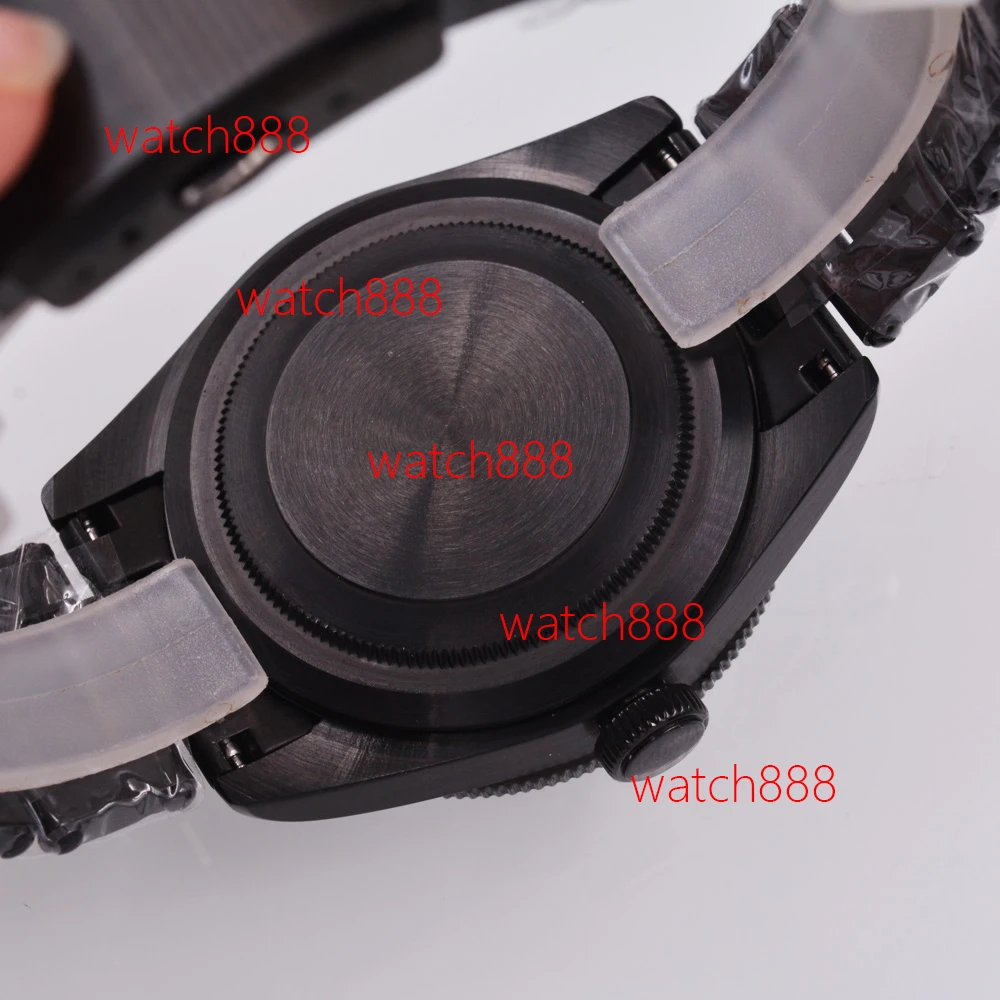 39 مللي متر ساعة سوداء حافظة الياقوت الزجاج حاوية من الفولاذ المقاوم للصدأ صالح NH34 NH35 NH36 PT500 ETA2824 ساعة يد تعمل بالحركة اكسسوارات