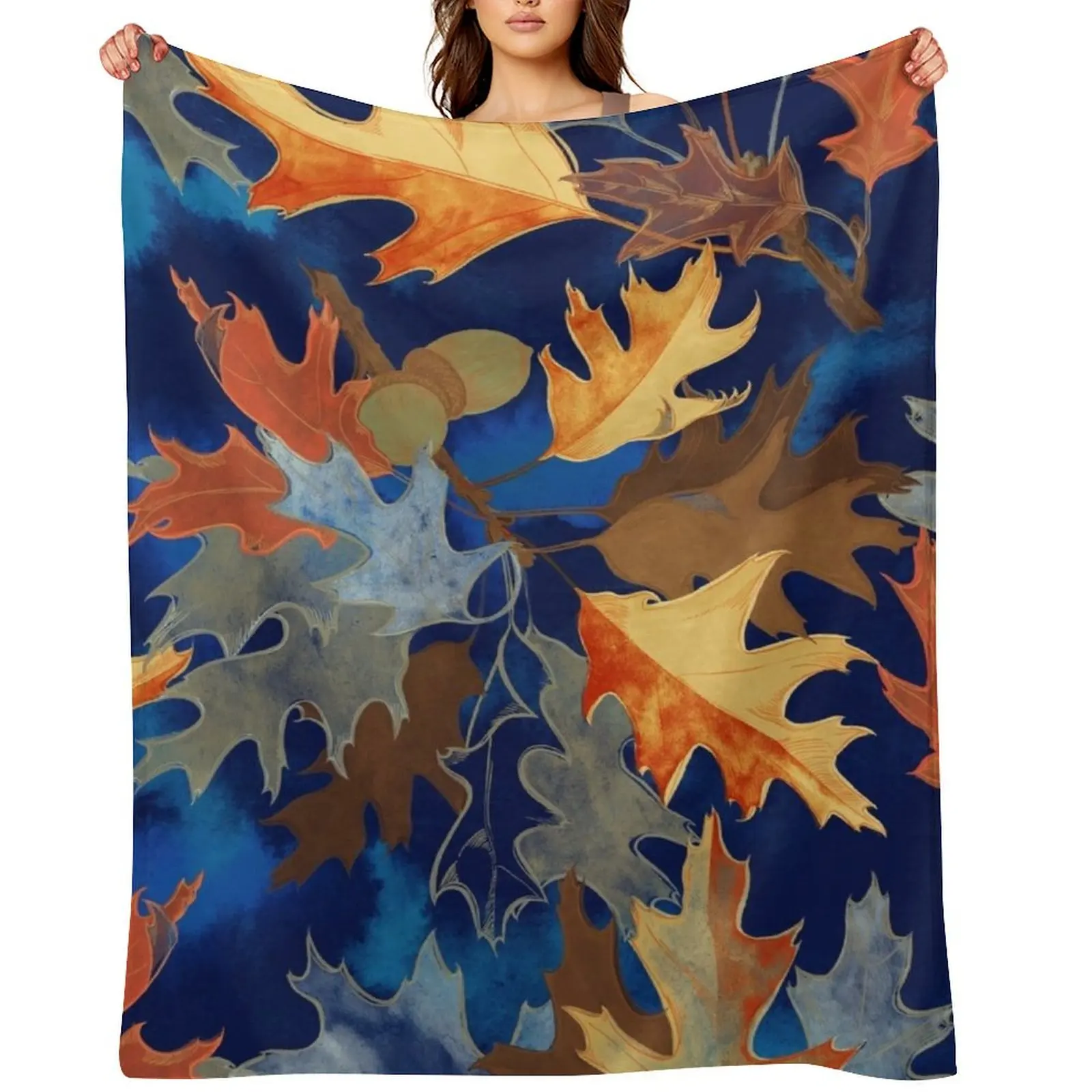 

Leaf Mix Throw Blanket warm for winter valentine gift ideas warm winter funny gift Blankets