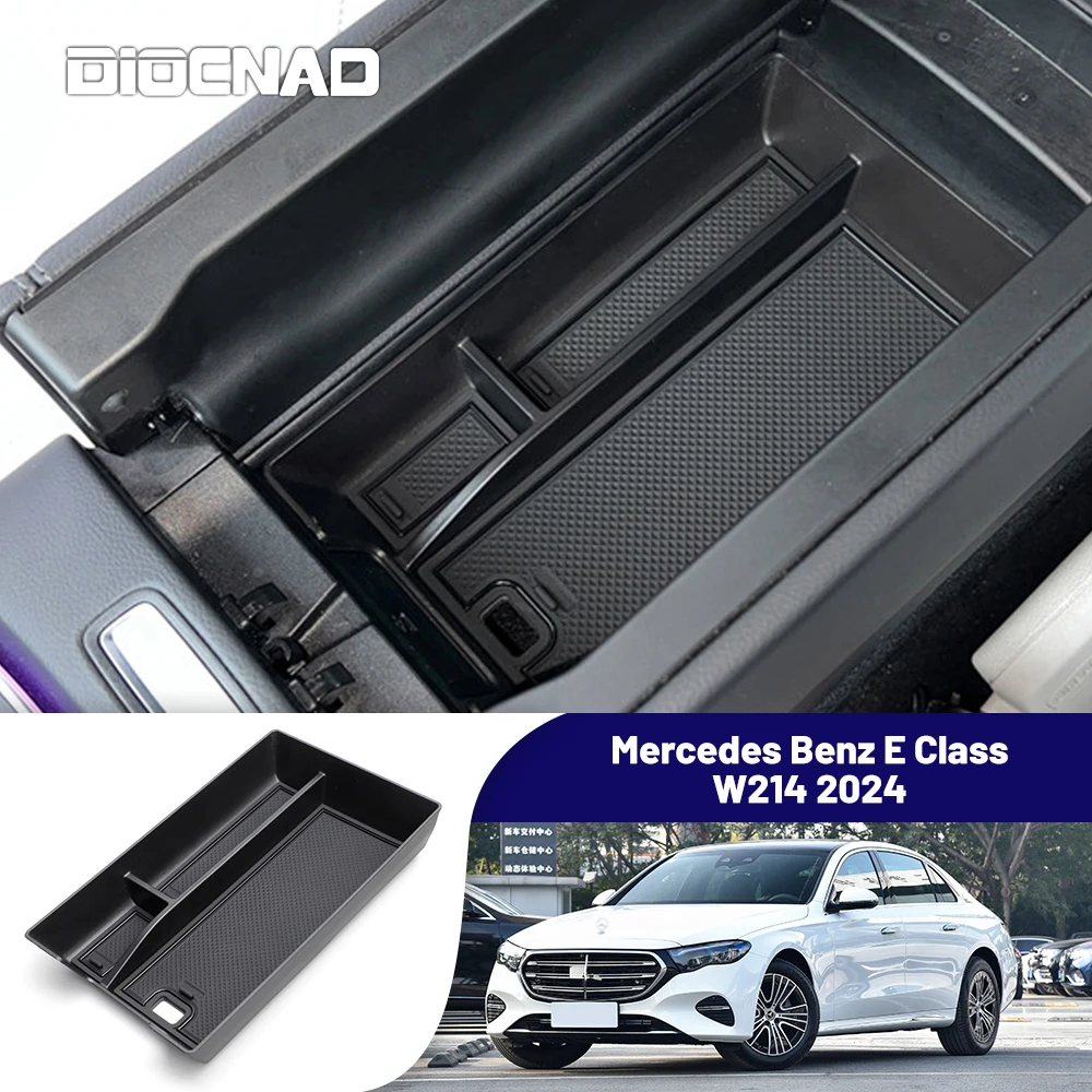 

For Mercedes Benz E Class W214 V214 E200 E260 E300 2024 Car Center Armrest Storage Box Accessories Container Organizer Case