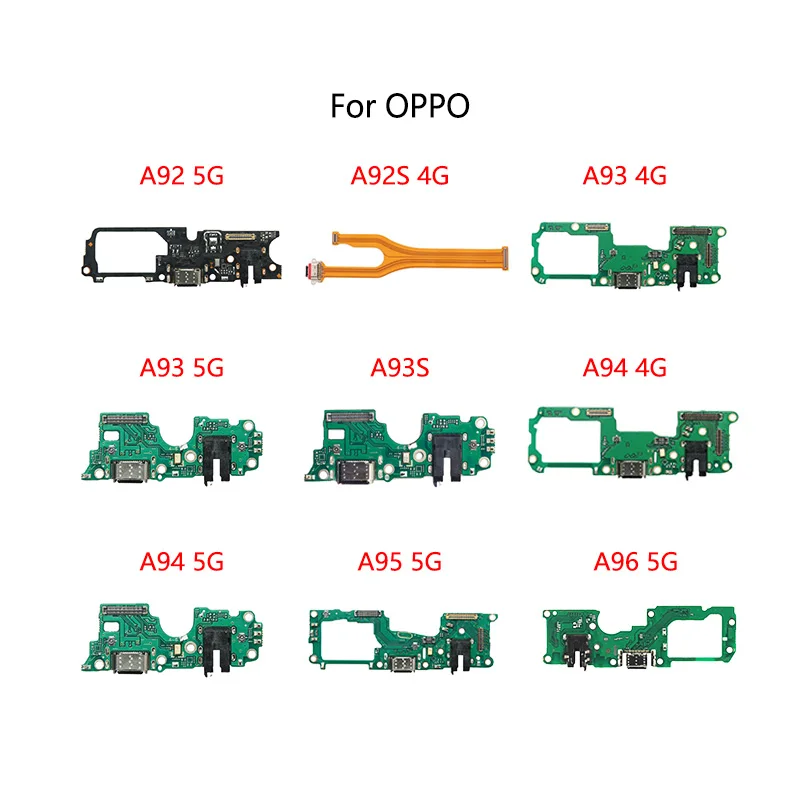 USB Charge Dock Port Socket Jack Plug Connector Flex Cable For OPPO A92 A92S A93 4G A93S A94 A95 5G A96 Charging Board Module