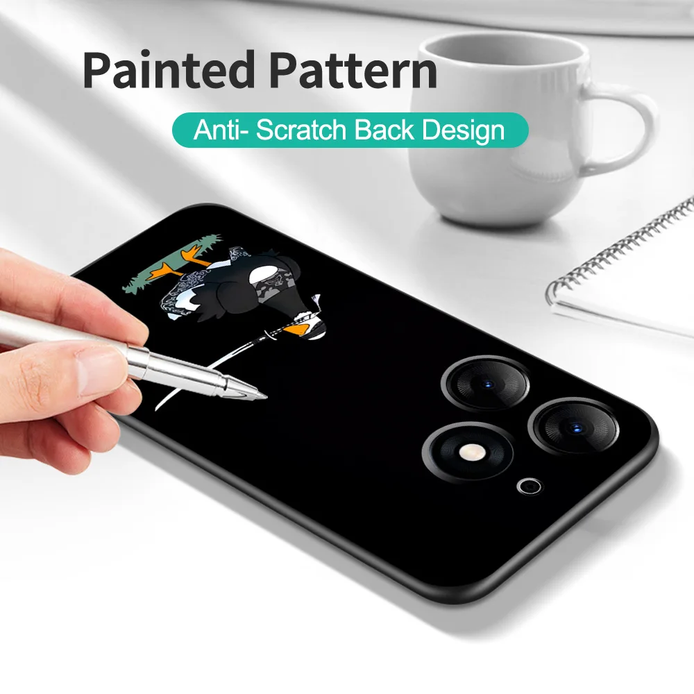 BLACK TPU CASE FOR TECNO SPARK GO 2023 2022 9 8 10 PRO 10C POP 7 6C POVA 4 NEO 2 5 COVER Funny Duck image 4