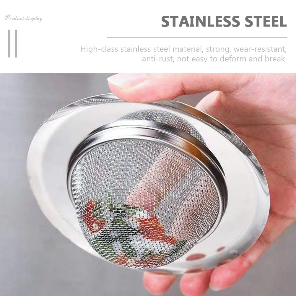 

6pcs Stainless Steel Sink Filter Drainer Anti Clogging Garbage Strainer Kitchen Basin Strainer Mesh Food Residue Stopper