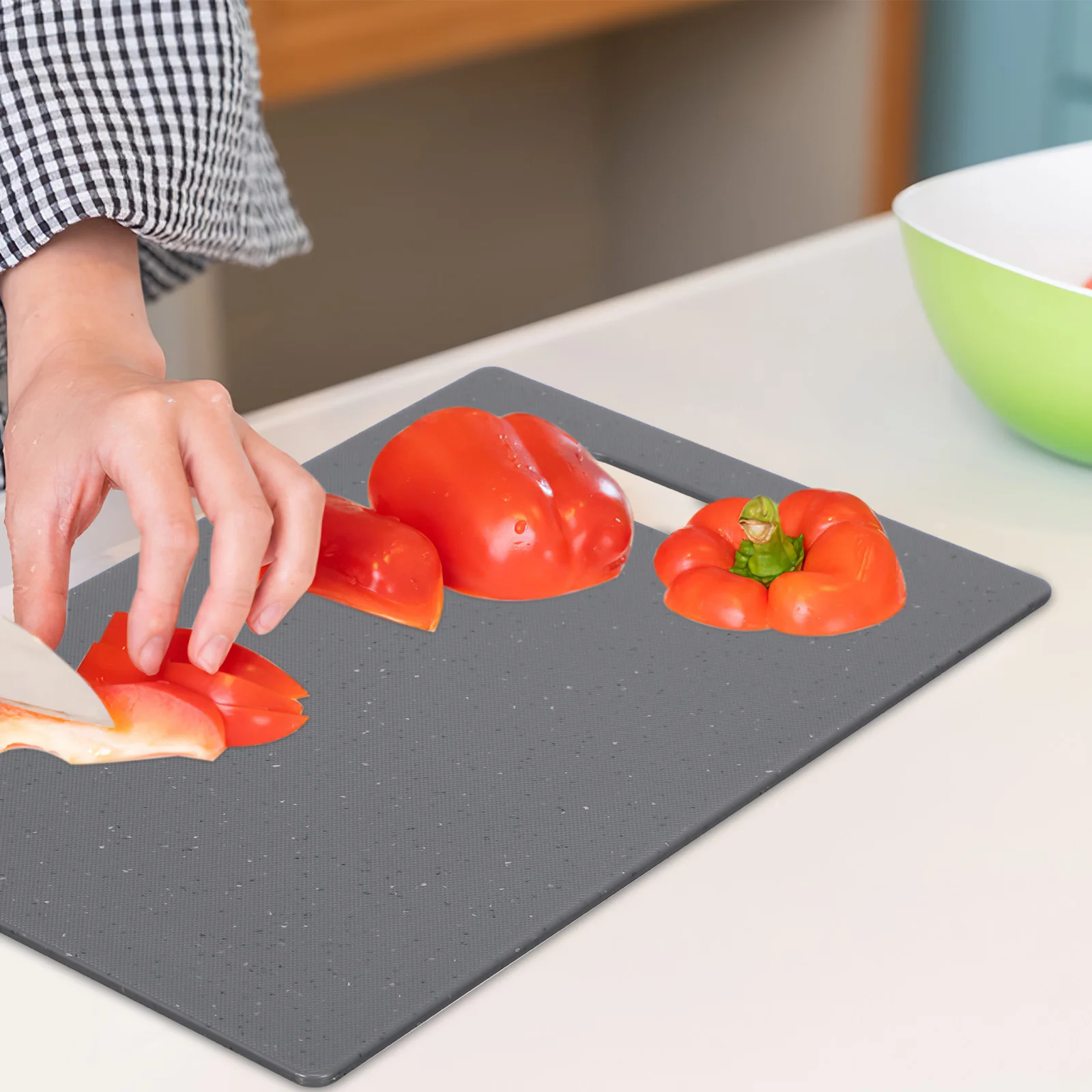 

1 set Cutting Board Set Plastic Kitchen Fruit Vegetable Slicing Chopping Boards Sturdy Anti-slip Easy Clean Multi-functional