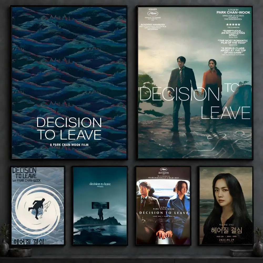 Top-rated Movie Decision to Leave Poster Art  Self-Adhesive No Glue Residue Wall Decor for Bedroom Living Room