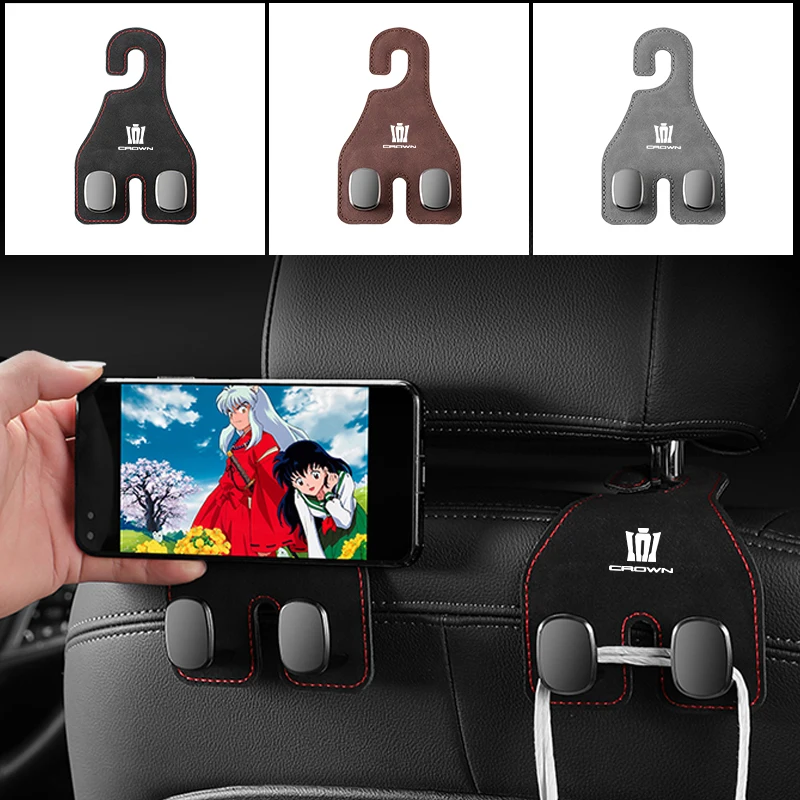 2 في 1 سيارة هوك المقعد الخلفي الخلفي HooksHolder تخزين اكسسوارات السيارات الداخلية لتويوتا كراون كورولا يارس L أوريس C-HR هايلكس Vi #3