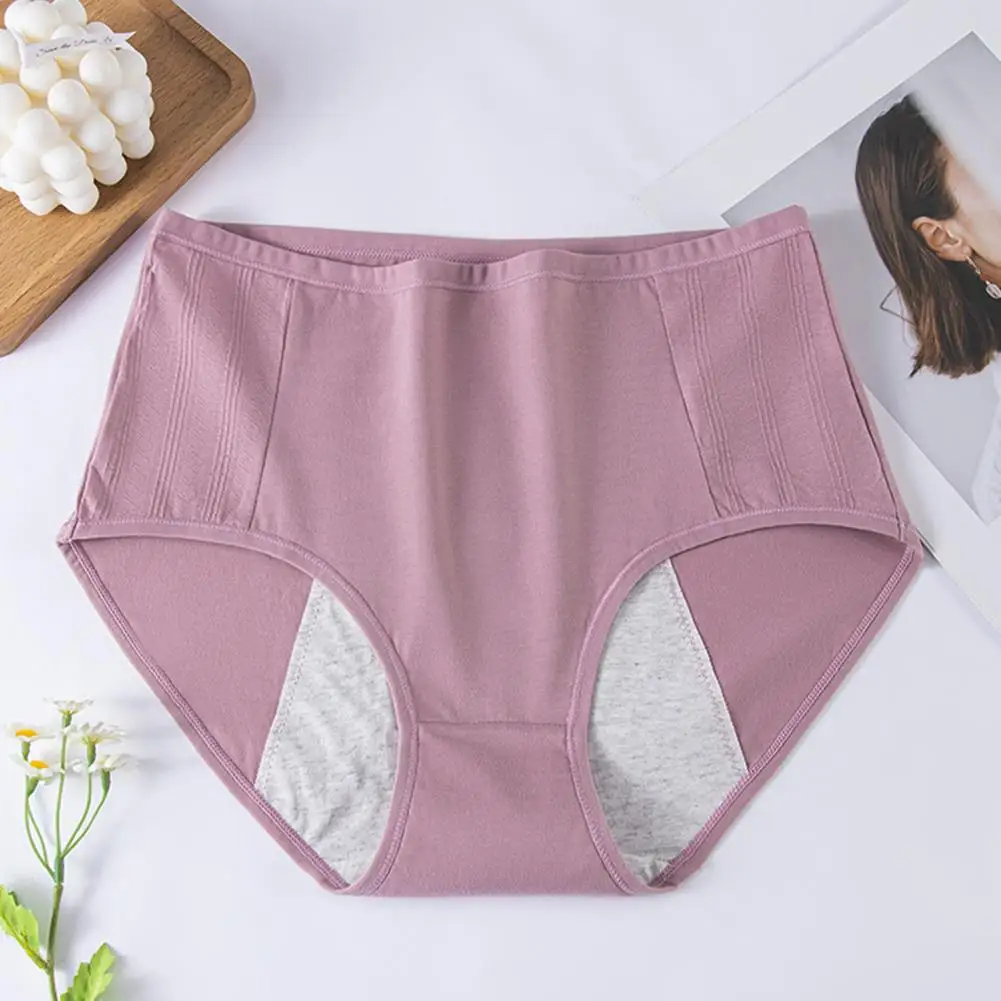 Lady Underpants Women High-waisted High Waist Period Leakproof for Women Plus Size Soft Butt-lifted Underwear Solid Color