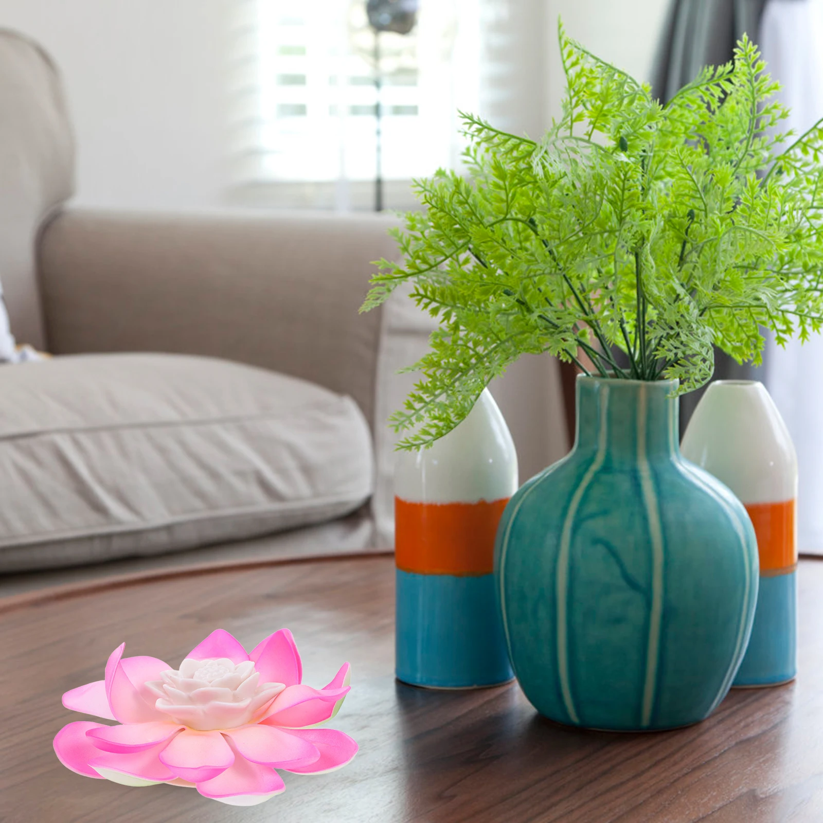 

Decorate Lotus Lamp Pool Party Decoration Lantern Artificial Flower Candles