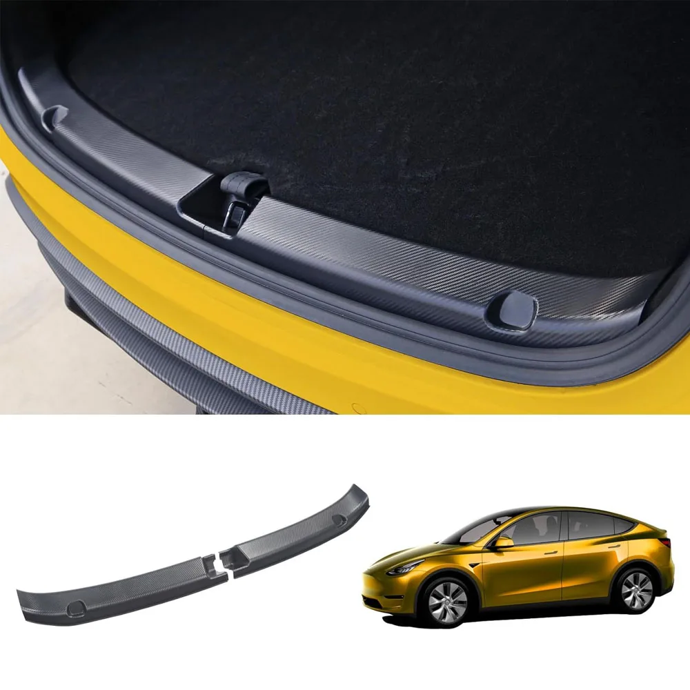 

For Tesla Model Y Rear Door Sill Pad Protective Guards Cover Threshold Bumper Strip Fit Original Modely Car Anti Kick Pads ABS