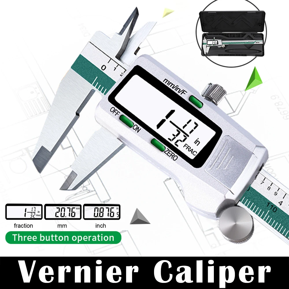 High Precision LCD Digital Vernier Caliper Gauge Micrometer Measuring Tools