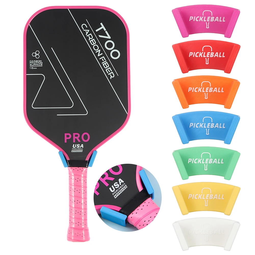Wall Mounted Pickleball Racket Wall Rack Self-adhesive Plastic Pickleball Paddle Holder Punch-Free Durable