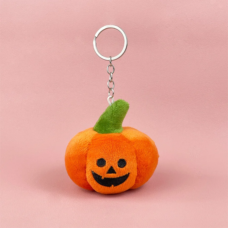 Portachiavi in peluche zucca di Halloween Simpatico peluche Fantasma Ciondolo Borsa Fascino Zaino Accessori per clip Regali per decorazioni per feste horror