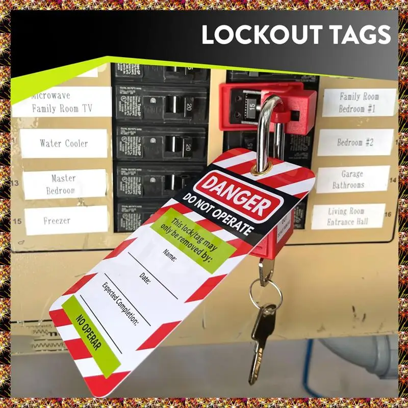 BTCL Lockout Tagout Tags And Padlocks Red Safety Tag Easy Identification Lock Out Kit Tagout Locks Red Lock Padlock Tag Out