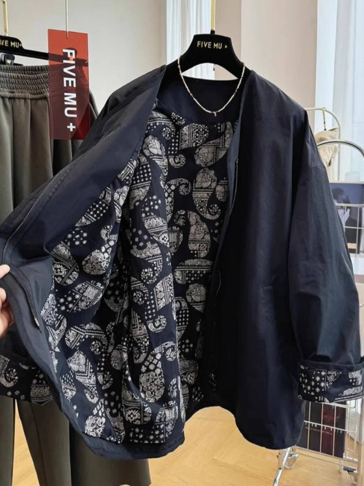 Retro Sle Dames Windjack Casual Loose Fit Herfst Nieuwe collectie Comfortabele bovenkleding Faionable Casual bovenkleding