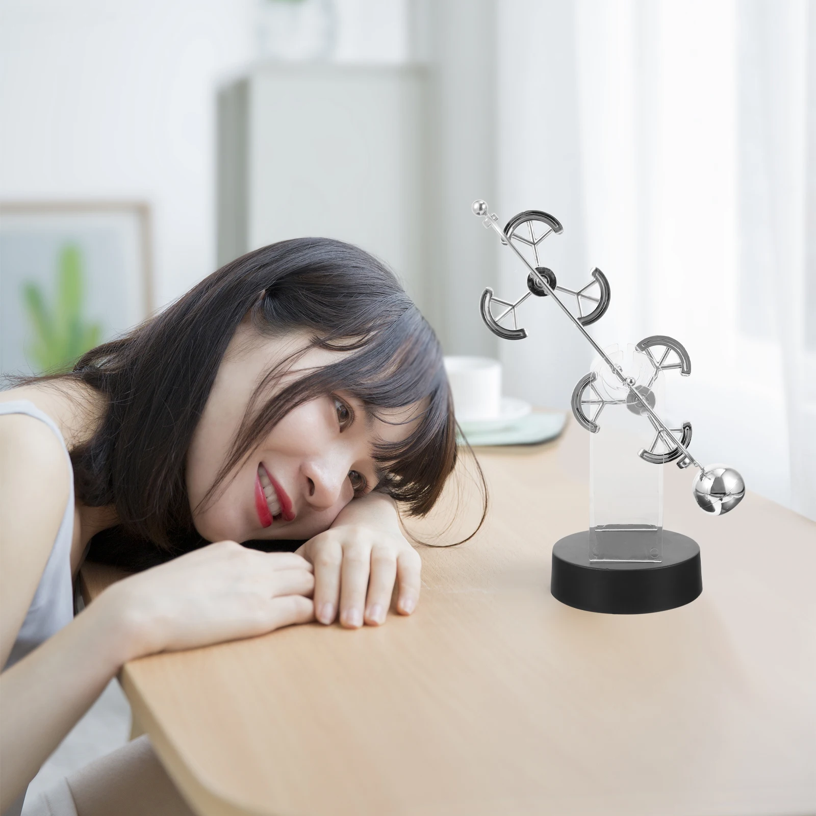 

Globe Astrometer Ornaments Decoration Desk Gadgets for Office Electronic Motion Iron