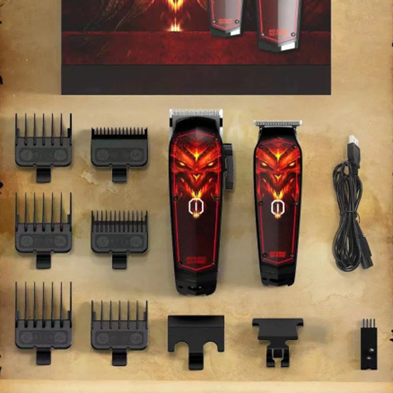 

Professional D3 Men's Hair Clipper with Beard Trimmer and Bald Head Clipper, T-blade, LED Battery Indicator