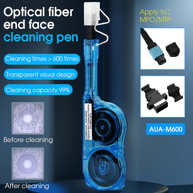 COMPTYCO AUA-600 Fiber Optic Cleaning Pen MPO/MTP Connector Cleaner Optical Fiber End Face Cleaning Tool
