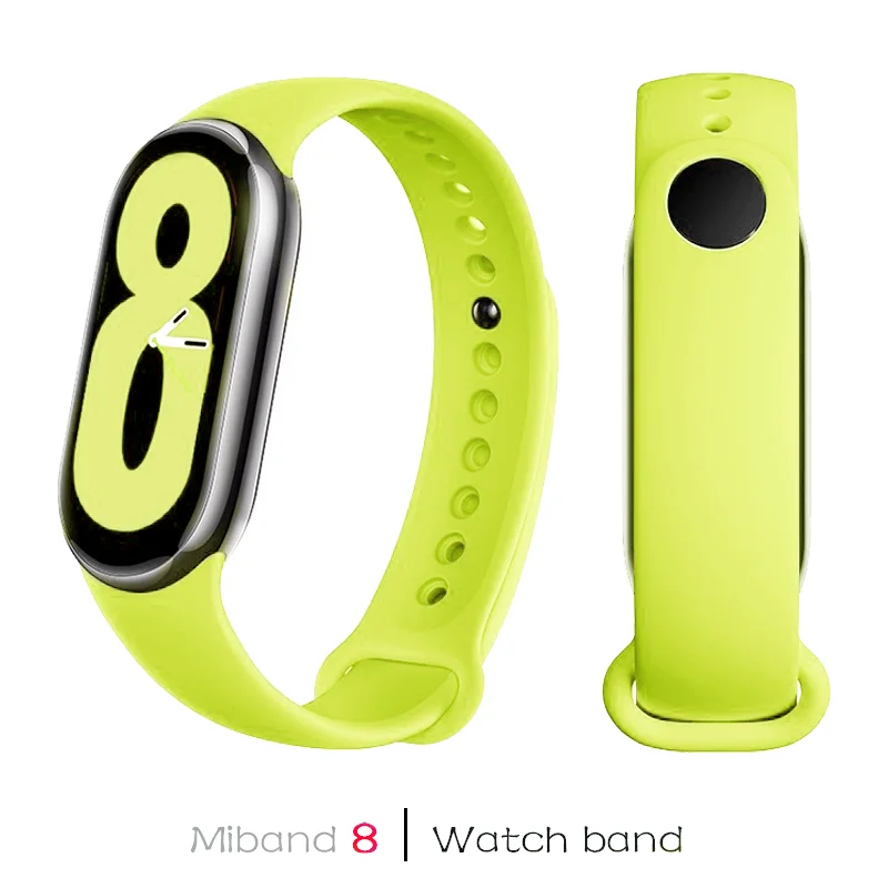 Sport Strap For Xiaomi Mi band 8-8 NFC Belt Replacement miband8 silicone Bracelet smart band 8 waterproof Watchbands Accessories