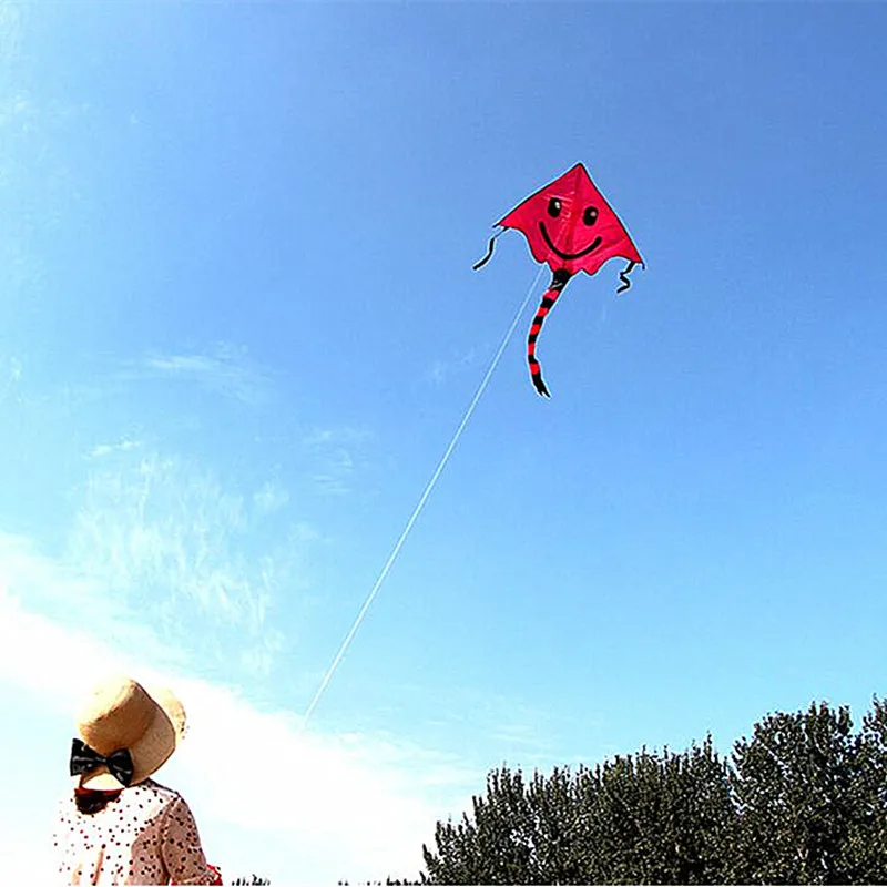 Envío Gratis, pipas grandes con cara sonriente, carrete de pipas para niños, juguetes voladores para exteriores, juegos inflables de paracaídas, novedad, windsurf divertido