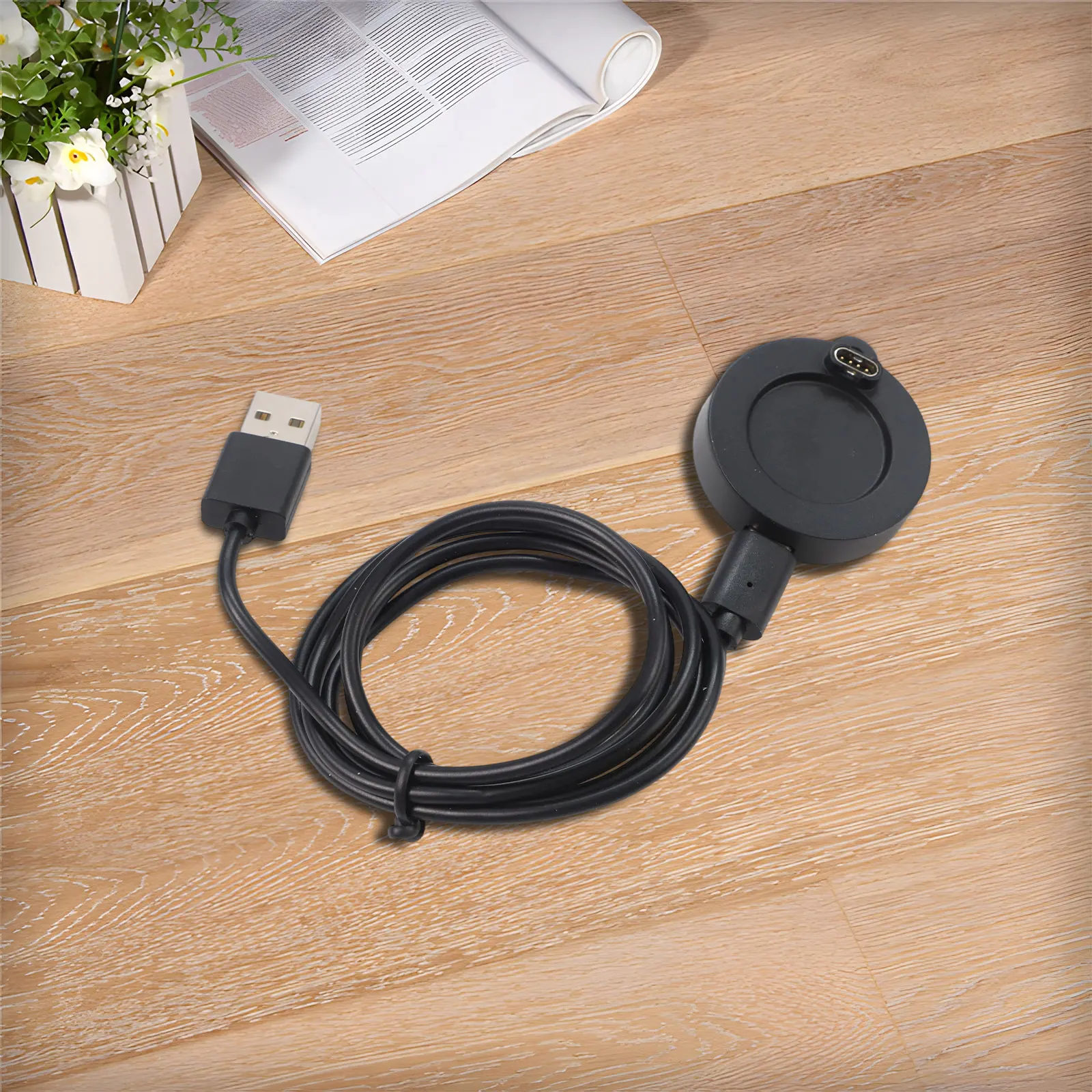For Garmin Smartwatch Charger Dock for VenuX1 Fenix7 Instinct3 Series 1M Cable ABS Material Efficient Charging Replacement Dock