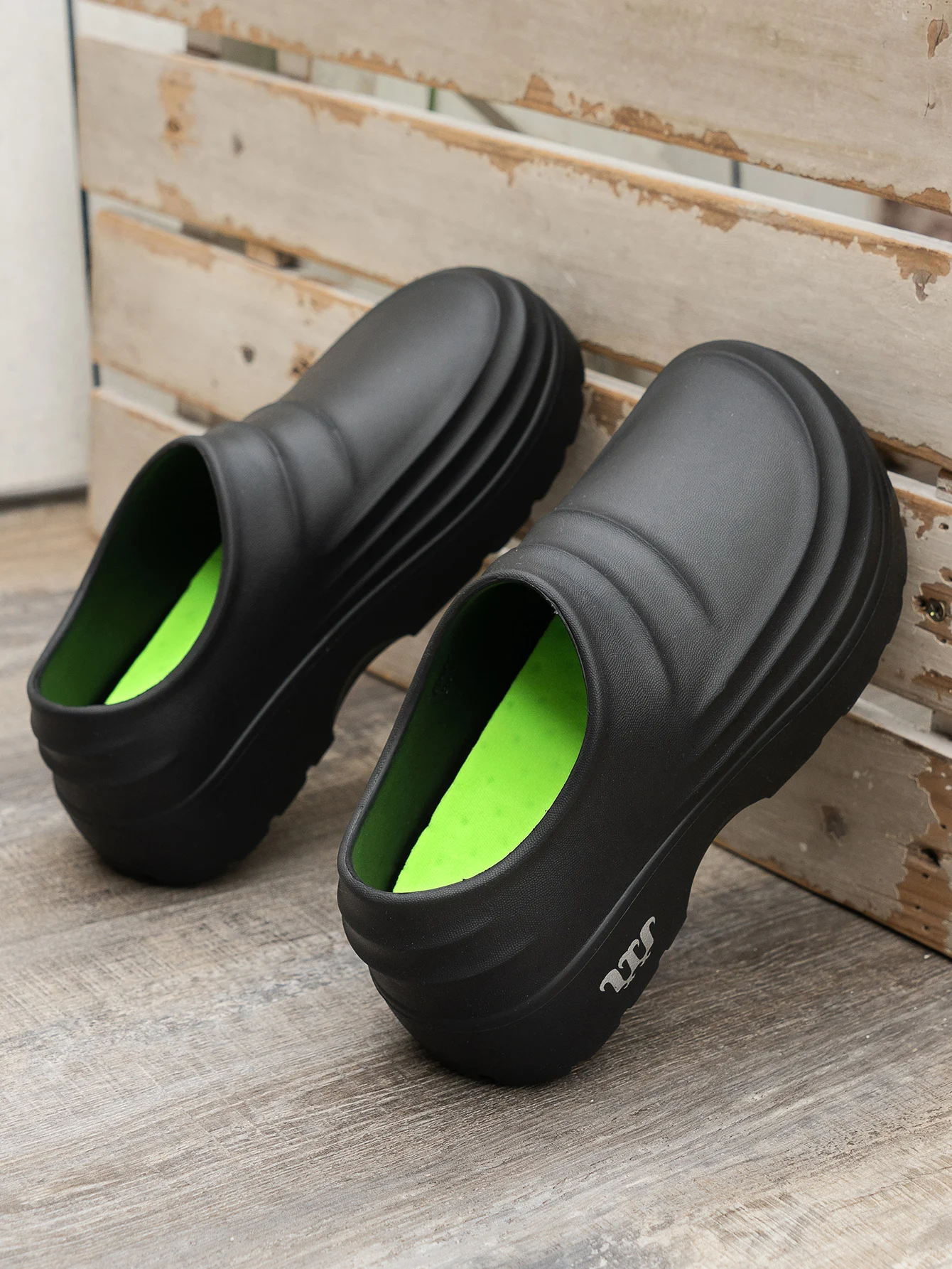 Chef's Special Protective Waterproof Work Shoes, Stylish, Simple, Solid Color, Casual, Comfortable, Soft-Soled, Thick-Soled Home Slippers image 5
