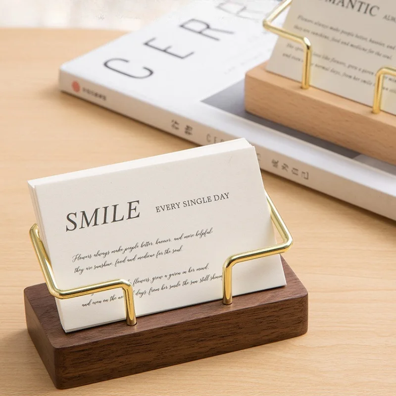Business Card Box High Grade Front Desk Business Card Display Rack Storage Box Desktop Creative Desktop Business Card Holder