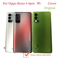 Back Glass Battery Back Cover For Oppo Reno 4 Pro 5G Reno 4 Housing Door Rear Case Camera Glass Lens With Logo