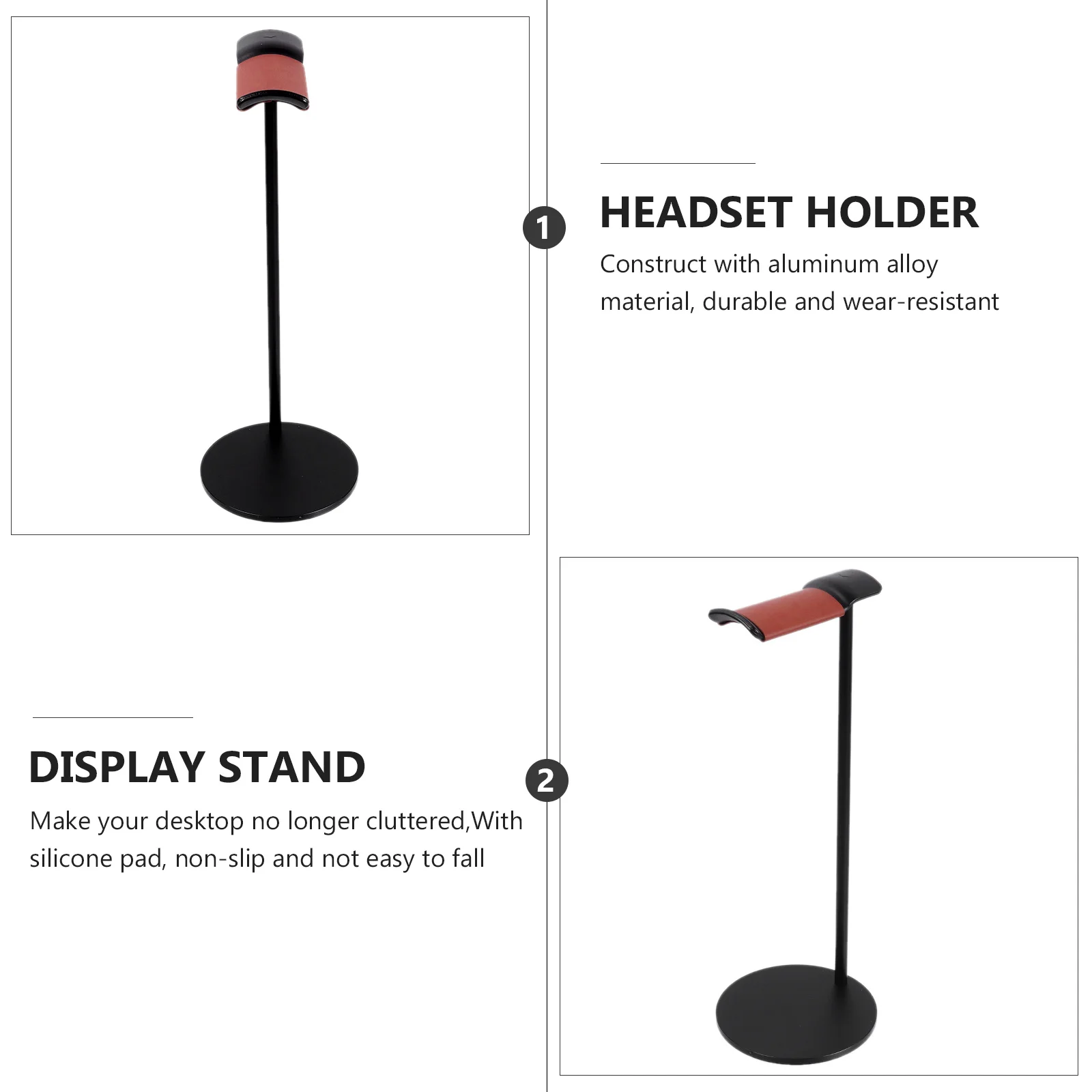 알루미늄 합금 헤드폰 홀더 내마모성 책상 이어폰 스탠드 미끄럼 방지 데스크탑 헤드셋 랙 보관 디스플레이