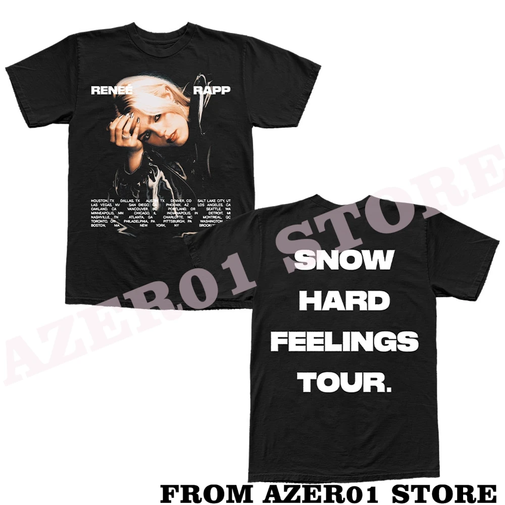 Reneé Rapp Snow Hard Feelings Tour Merch Renee Rapp Logo T-shirt Print Summer Men/Women Streetwear Tshirt Shirt Short Sleeve Tee