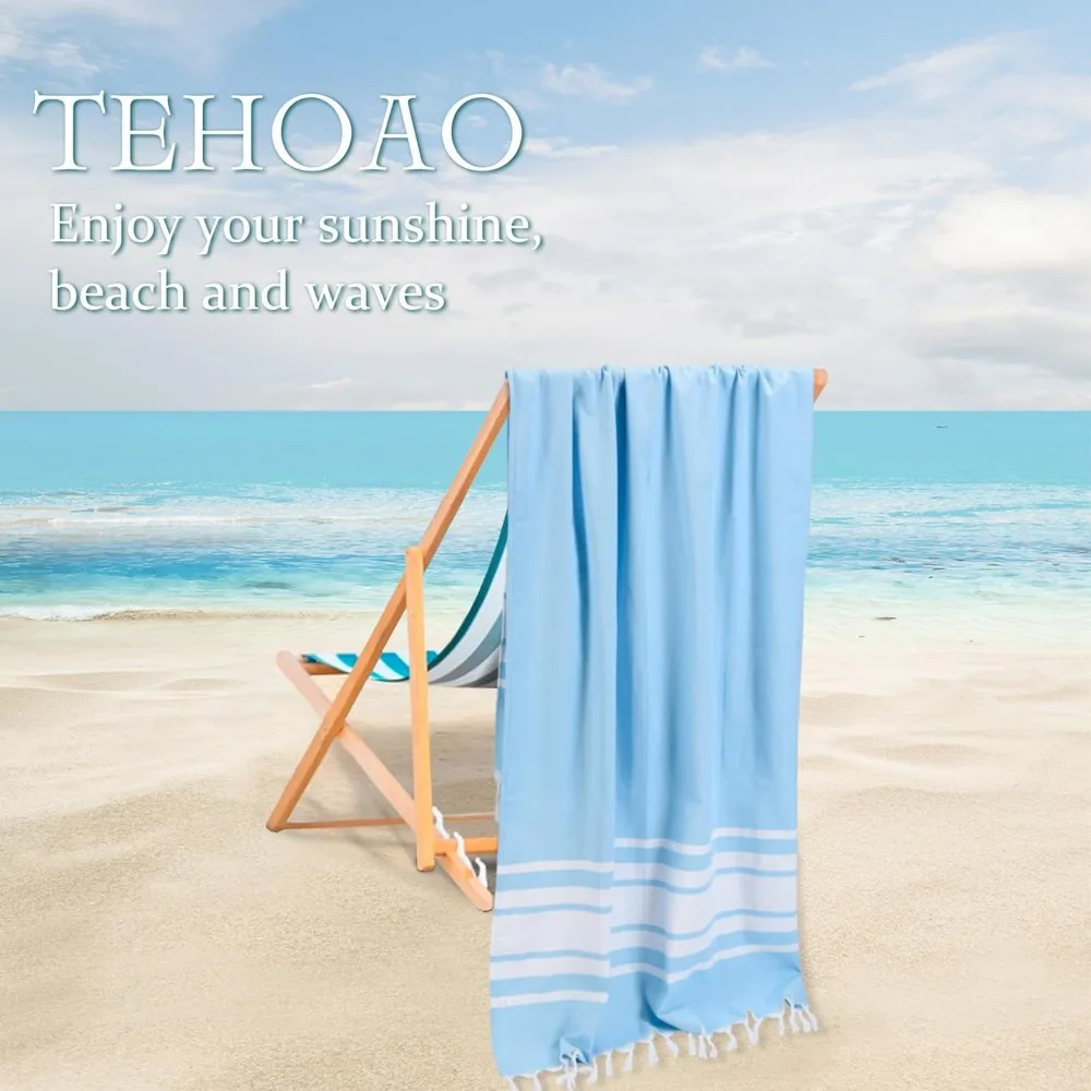 Bulk Oversized 39x71 Turkish Striped Beach Towels - 12 Pack Large Quick Dry Bath Pool Towels for Adults Lightweight Travel Towel