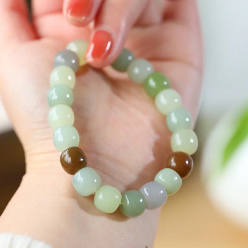 Hetian Jade Bracelet Duobao Men and Women Crafts