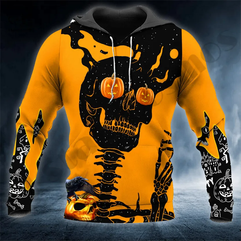 

PLstar Cosmos Newest 3D Print Halloween Head Skull Funny Gift Harajuku Streetwear Casual Unique Unisex Hoodies/Sweatshirt/Zip -2