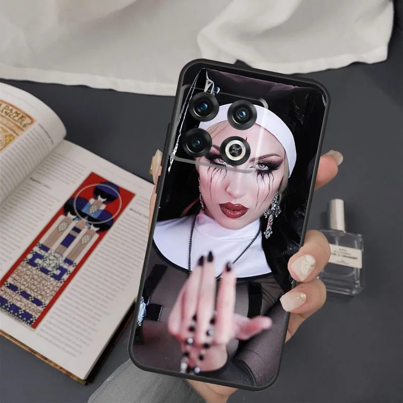 Sister Style Nun Sexy Girl Phone Case For Oneplus Nord 2 T Ace 10R 9 R One Plus 10 9 Pro Soft Silicone Back Cover Funda