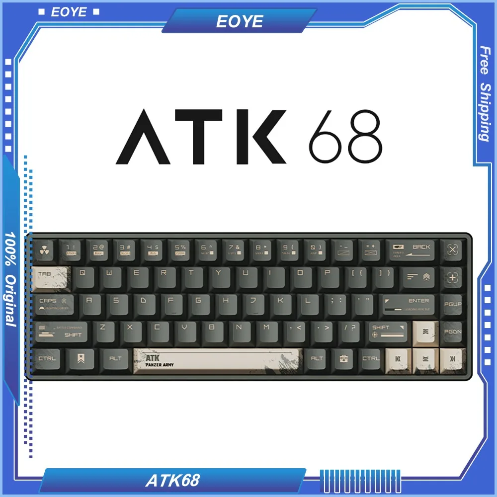 

ATK68 Gaming Magnetic Shaft Keyboard Fearless Compact Customized 68 Keys Mechanical Wired RT 40-segment Adjustable FPS 3A Esport