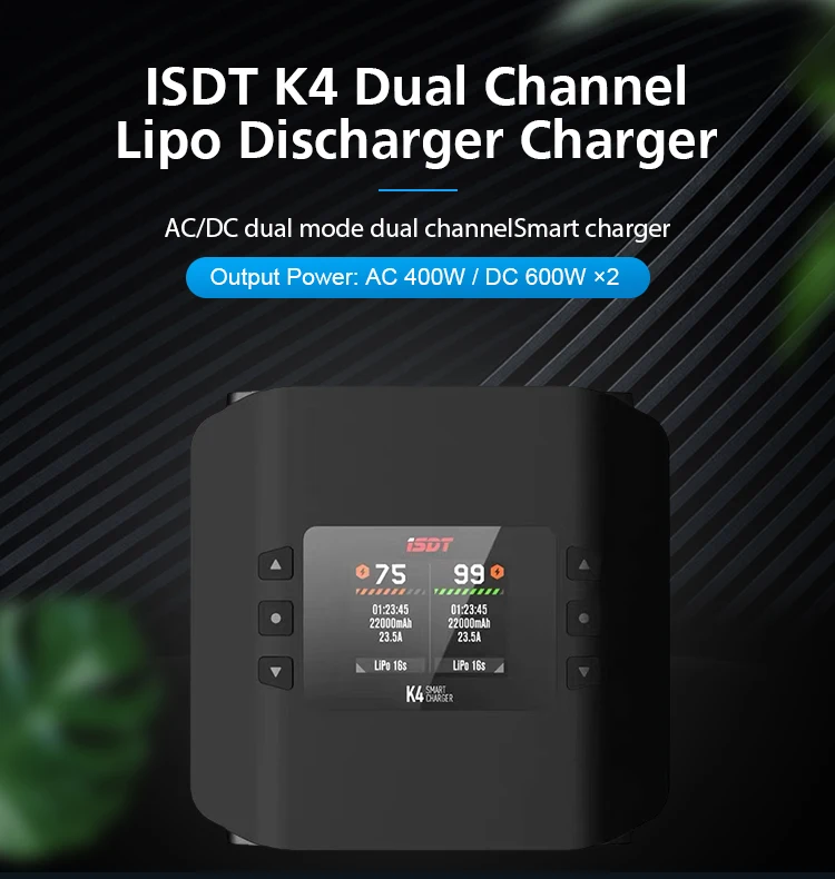 2023 ISDT K4 AC 400W / DC 600W - Isdt K4 Dual Lipo Charger review and price