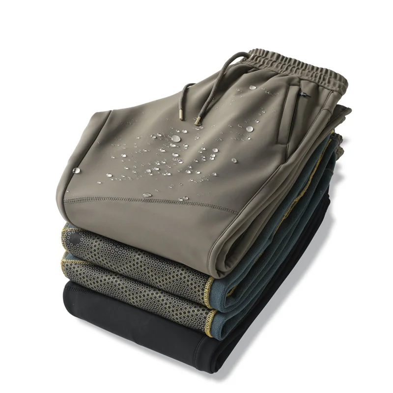 Unisex Fleece - Lined Warmth - Retaining Long Pants with Knee Protection & Wind/Water - Proof