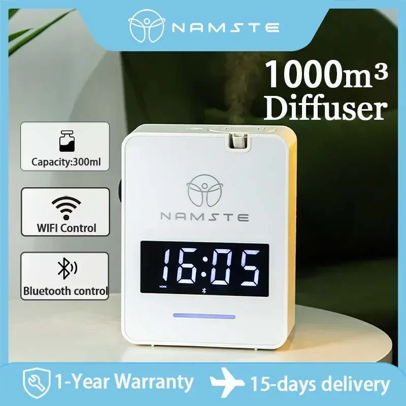 NAMSTE Diffuser Essential Oils Fragrance Device WIFI Aroma Home Diffuser Scent Air Freshener 300ML Bluetooth Purifiers 500m³