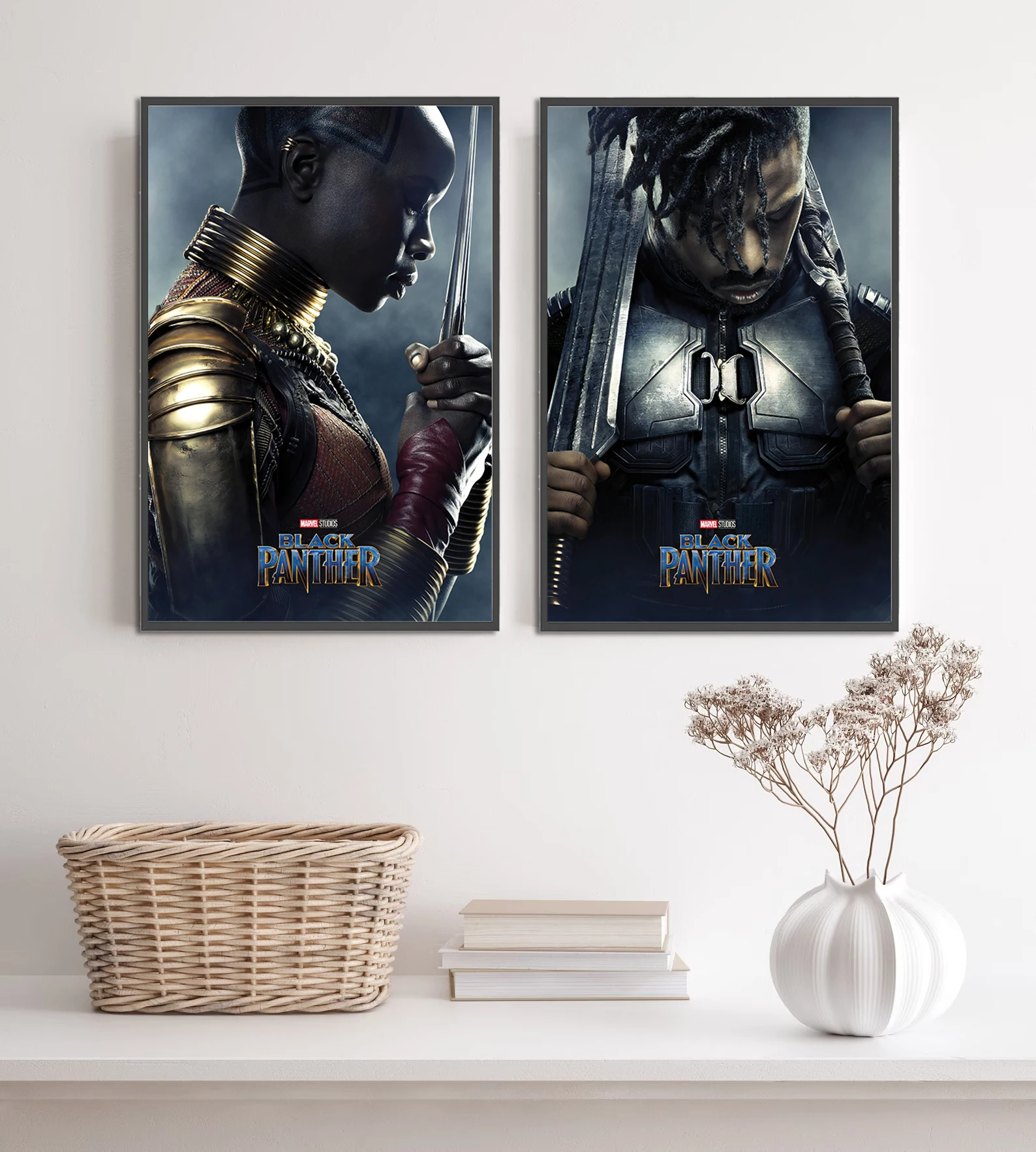 M-Marvel Anime Self-adhesive Poster Movie Figures Home Decoration Painting Wall Art Bedroom Room Decor Thor Wallpaper Gfit