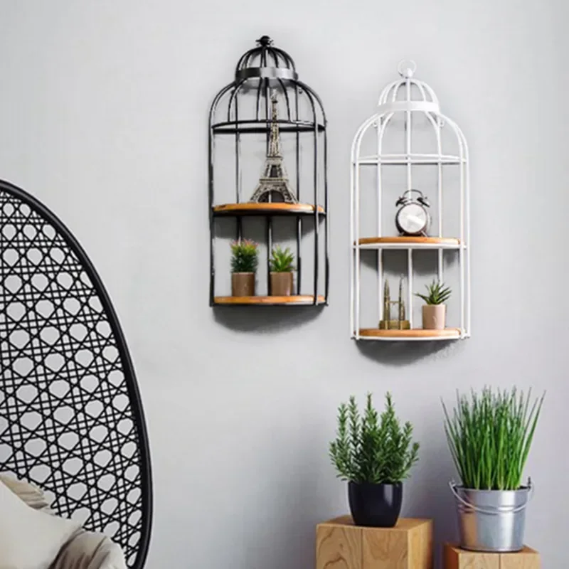 Classic American Iron Bird Cage Shelf  MultiLevel Indoor Bar and Living Space Decor Floral Display Rack Unique Design Element