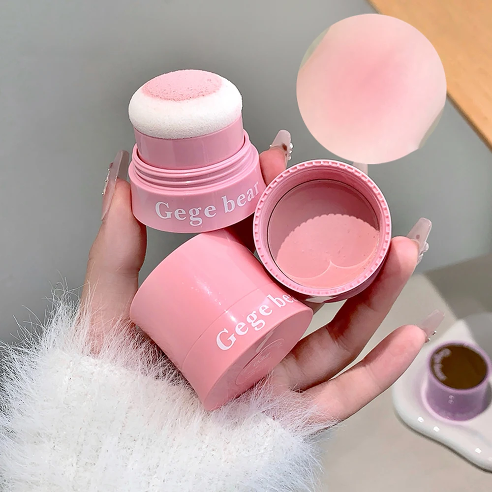 مسحوق أحمر الخدود غير اللامع من جيج بير، لمسة نهائية طبيعية، يدوم طويلاً مع تشبع منخفض، مرآة مدمجة للتطبيقات واللمس