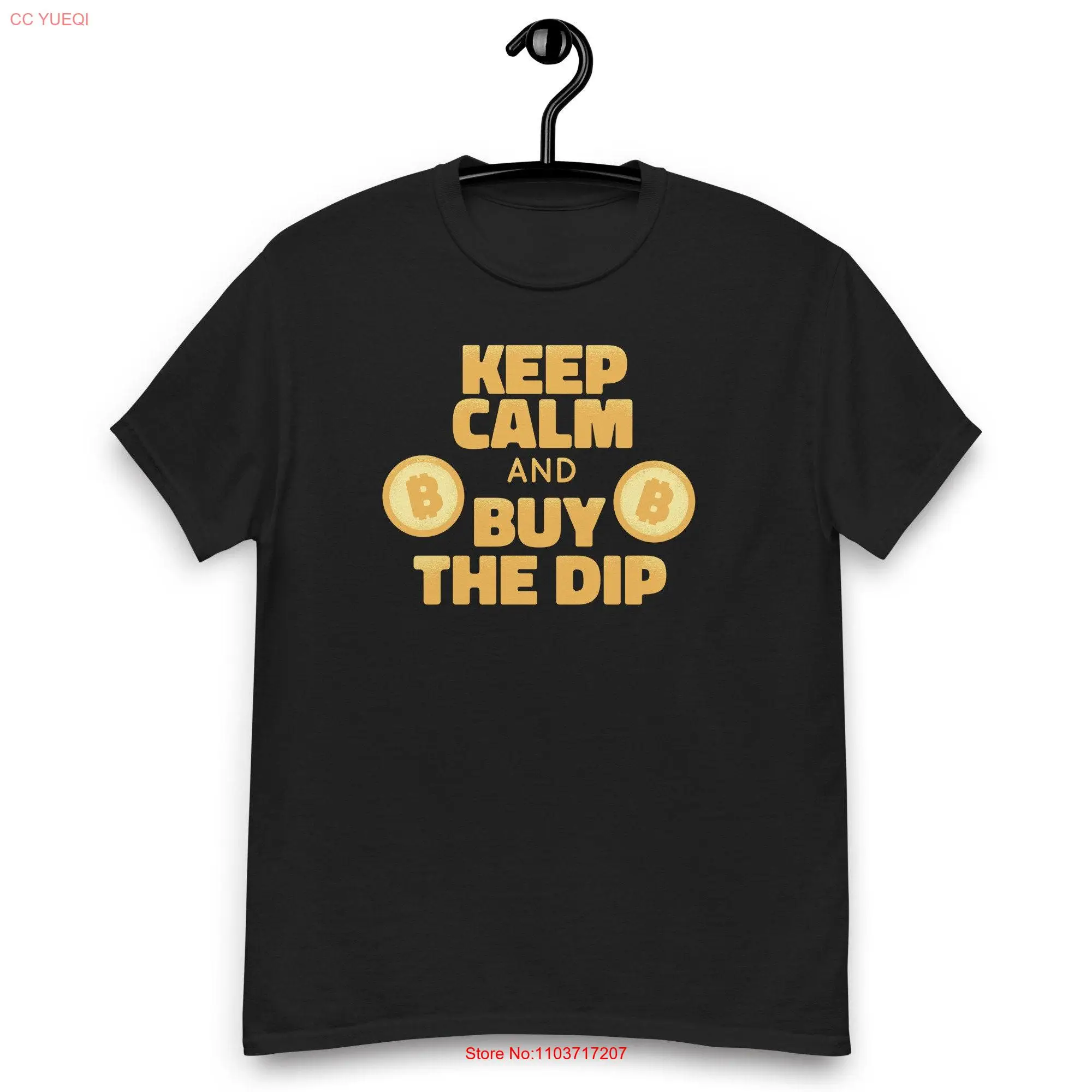 Bitcoin Keep Calm And Buy Dip Crypto ФУТБОЛКА BTC Новый вид денег Лучшая футболка Криптовалюта Ethereum