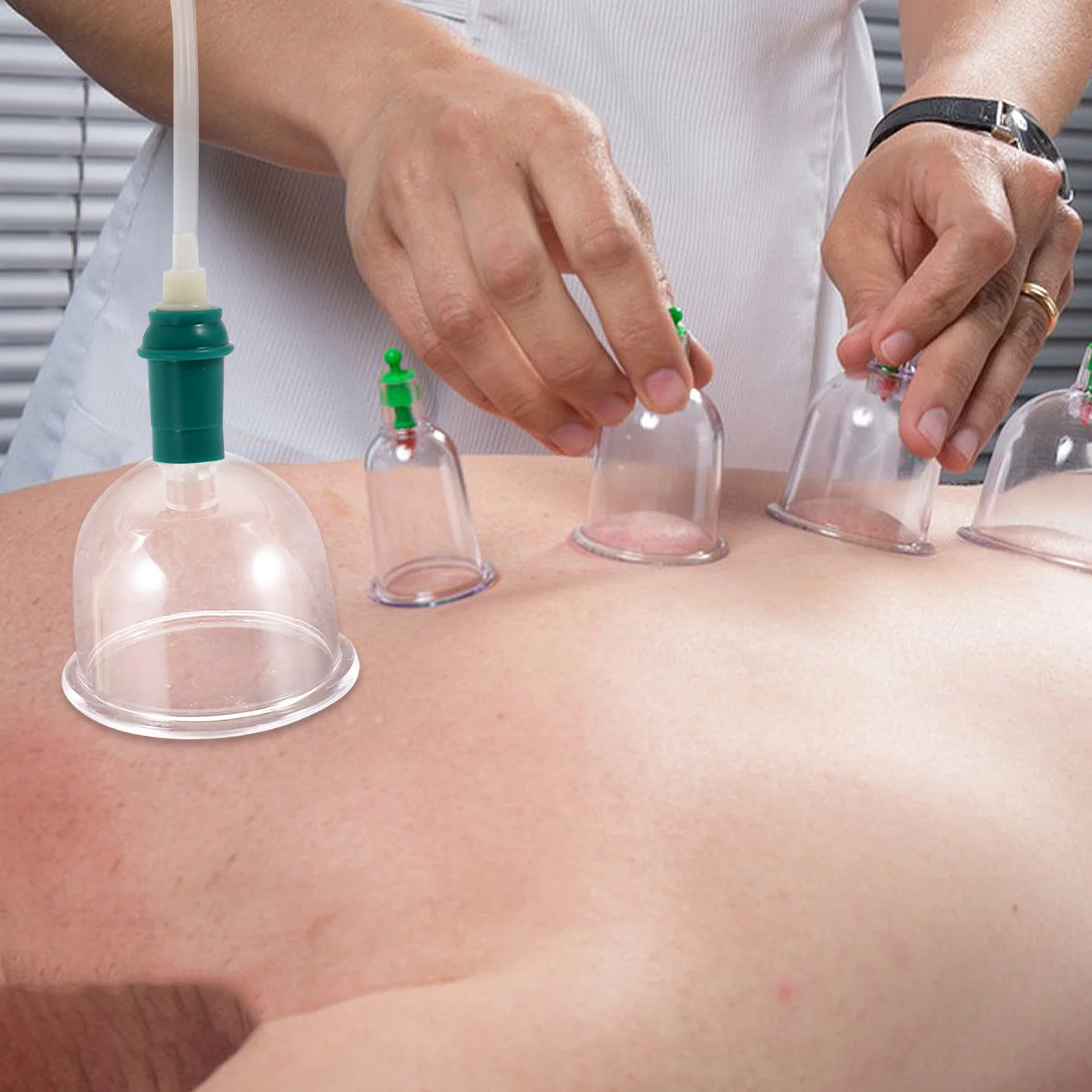 

1Set Cupping Set with Manual Hand Pump for Body Vacuum Therapy Muscle Relief and Wellness At Home Comfortable Handle Design