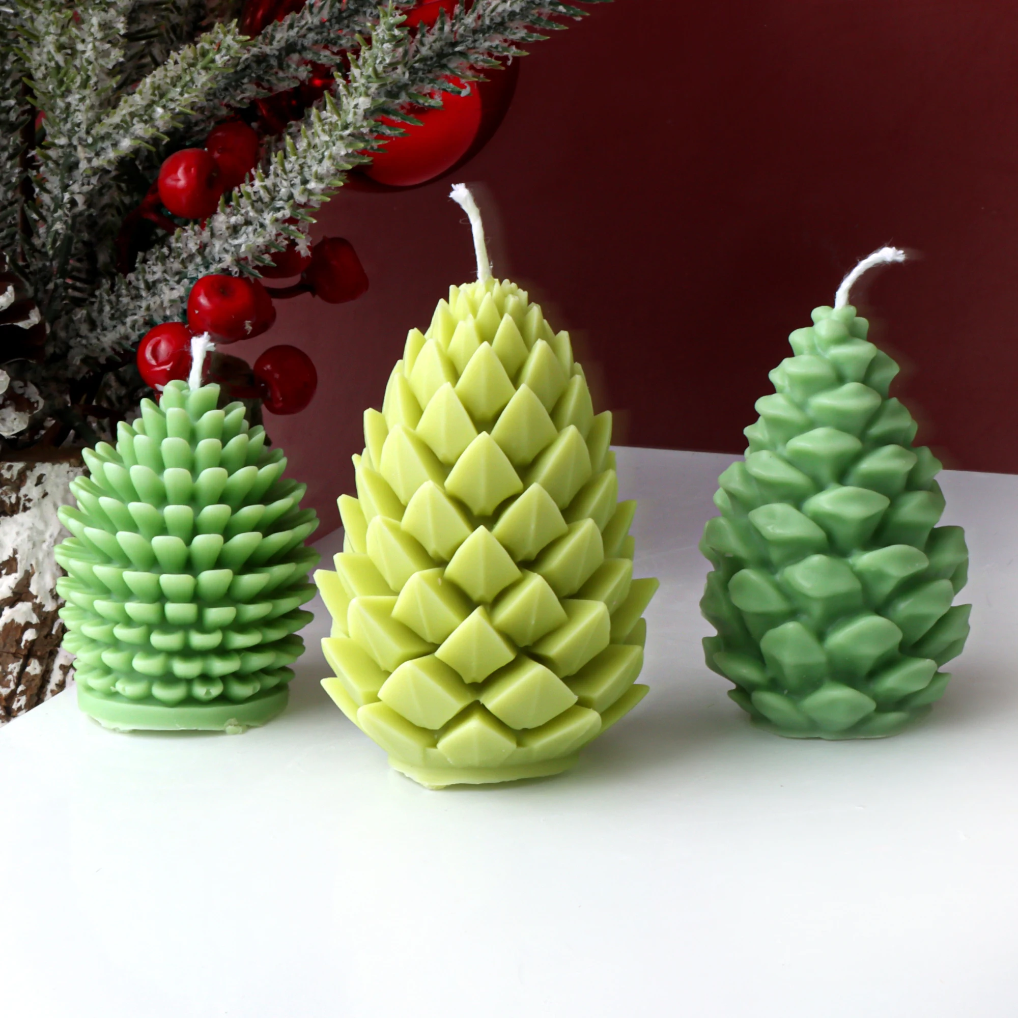 DIY Pinecone Candle Silicone Hazelnut Mold Handmade Acorn Cup Scented Candle Resin Gypsum Mold Cake Baking Tool Home Decor Gifts