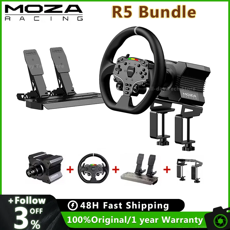MOZA RR5: 최고의 레이싱 휠 베이스로 차량 조작의 정밀도를 높이자