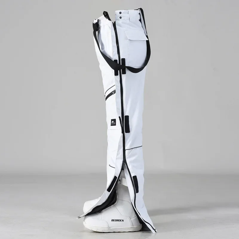 الشتاء الثلوج السراويل مع الرياح والباردة موقف ريسي سميكة الدفء ومقاوم للماء Pa nts القطن كليب للزوجين التزلج السراويل OT4 #6