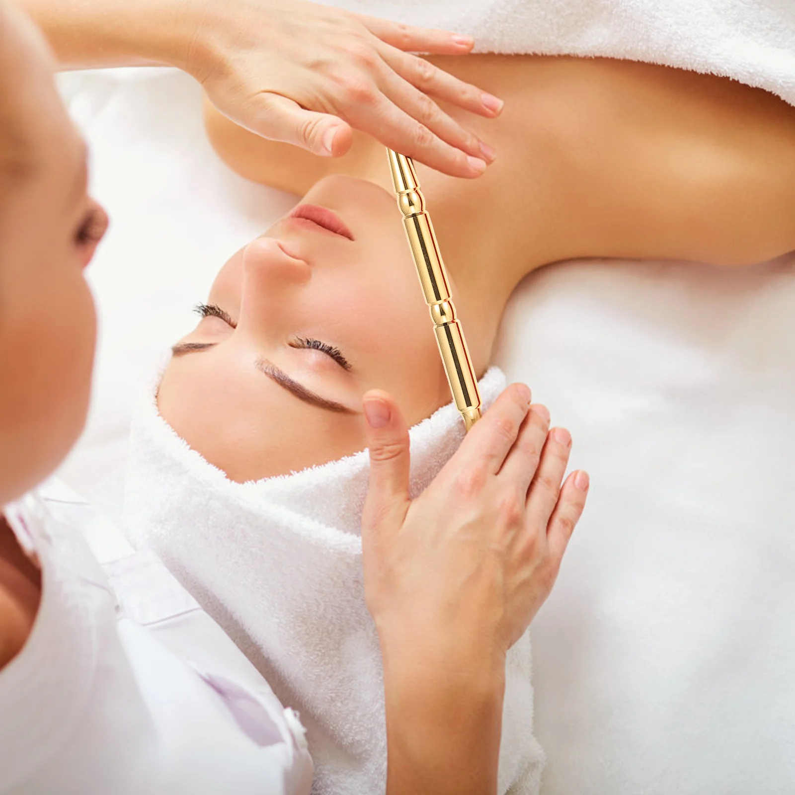 

Massage Stick Acupoint Reflexology Trigger Point Therapy Deep Tissue Relief Brass Acupressure Pen Face Body Meridian Stimulation