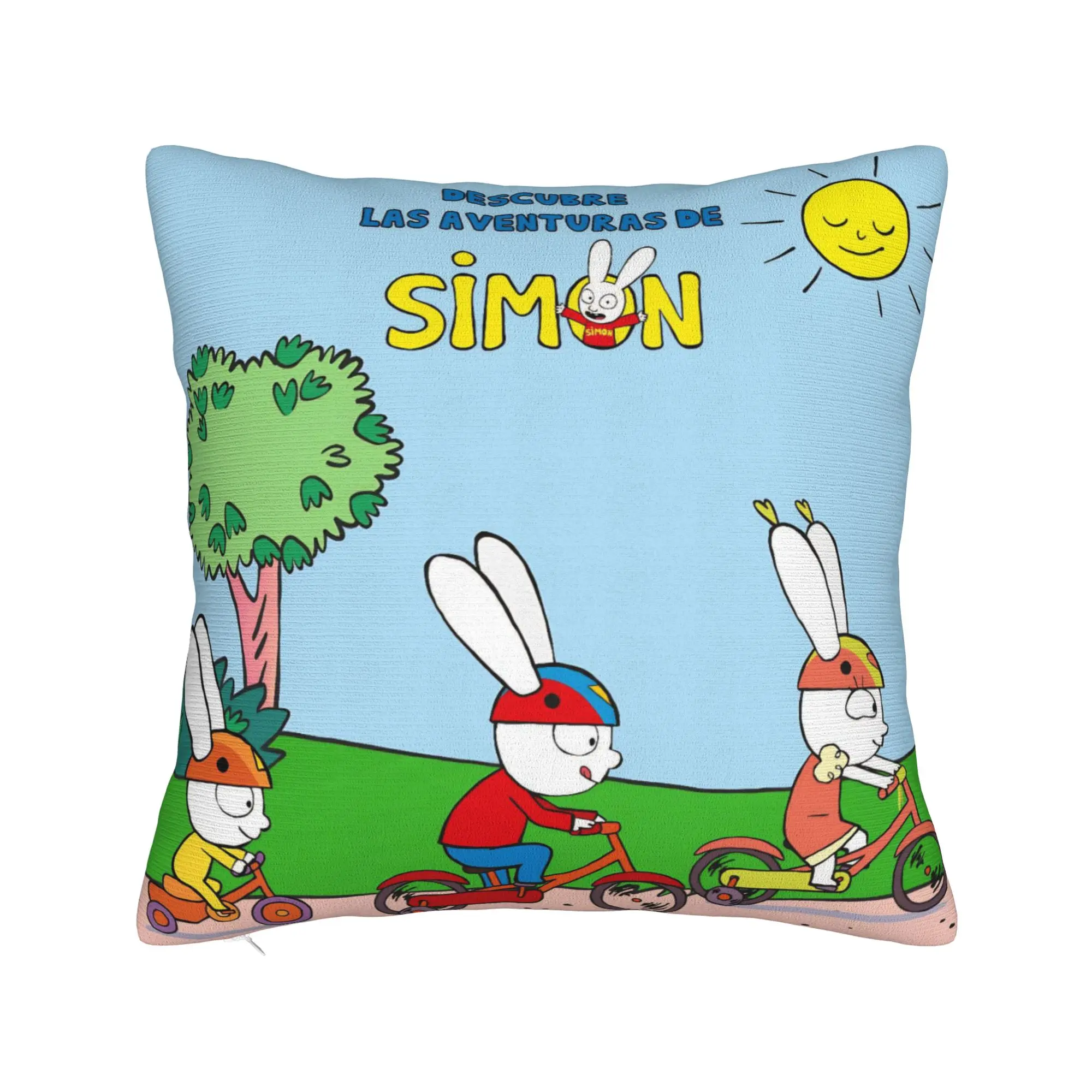 Decorative Pillow Cover Simon Super Rabbit Merchandise Home  Pillow Case Cover Square Multi Size