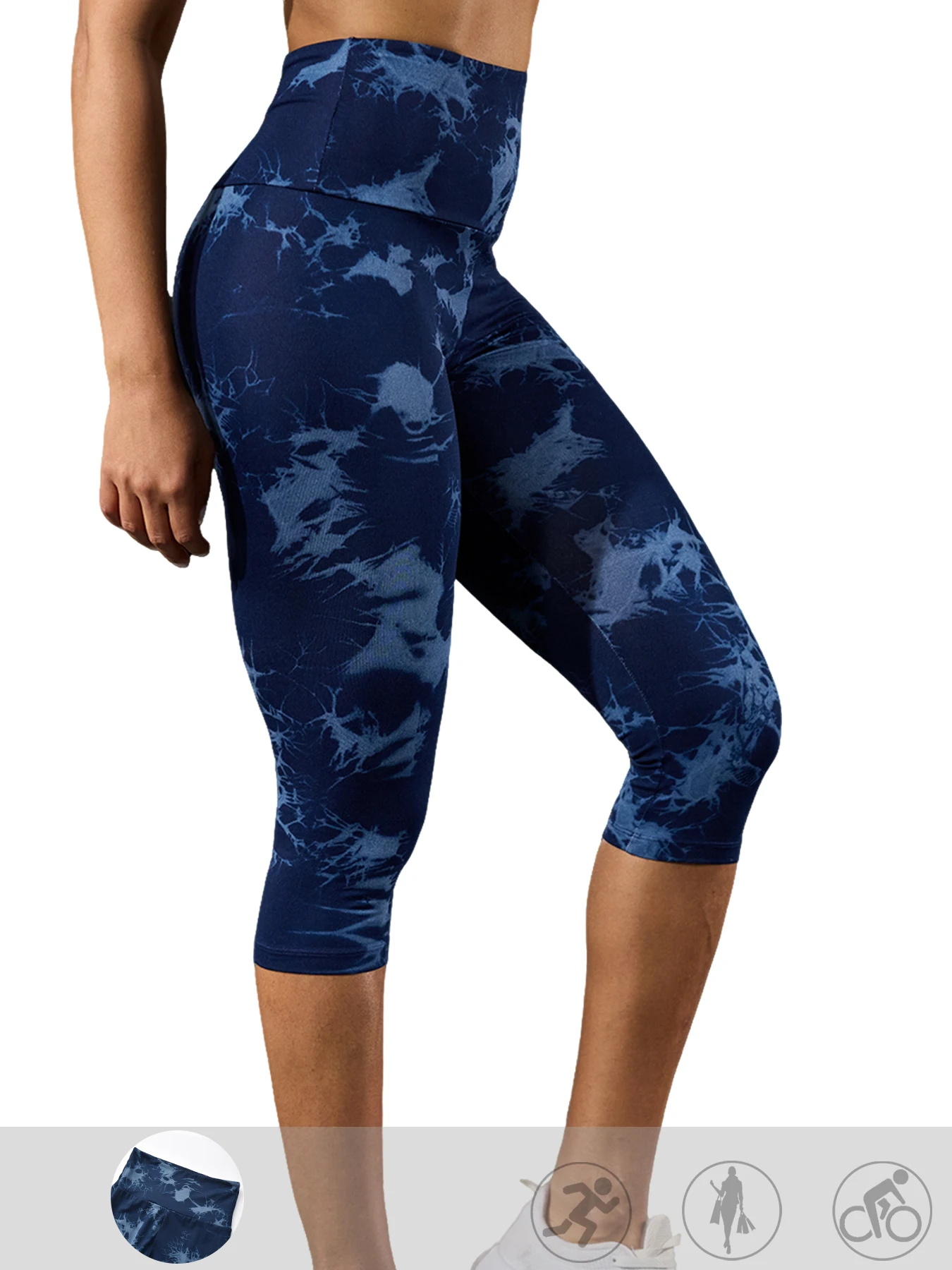 

Женские леггинсы-капри с высокой талией, супермягкие, с эффектом утяжки живота, непрозрачные, для тренировок, йоги, бега, фитнеса и спортзала